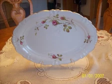 Winterling Moss Rose Vtg Bavaria Fine Porcelain China Oblong Serving Platter