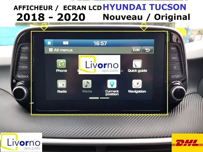 LIVORNOPARTS ÉCRAN LCD AFFICHEUR HYUNDAI TUCSON III 2018-2020 Pièce de rechange