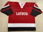 IIHF LATVIJA Latvia Game Worn Ice Hockey Jersey Shirt TACKLA #3