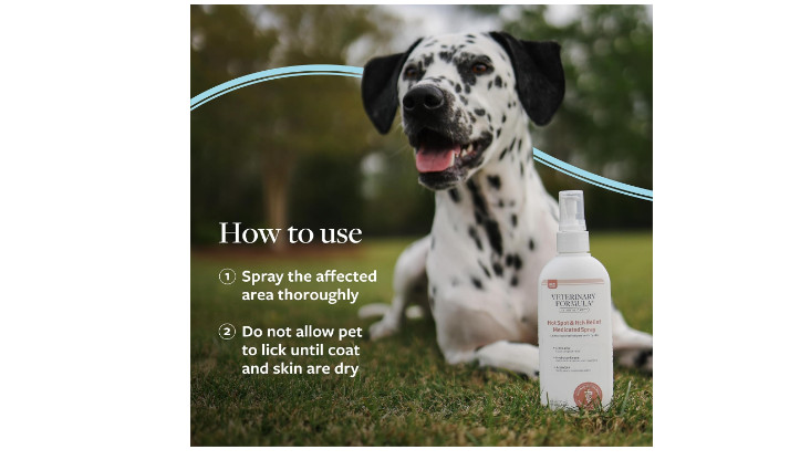 Hot Spot & Itch Relief Medicated Spray Dogs Cats Pets Sensitive Skin Scratching