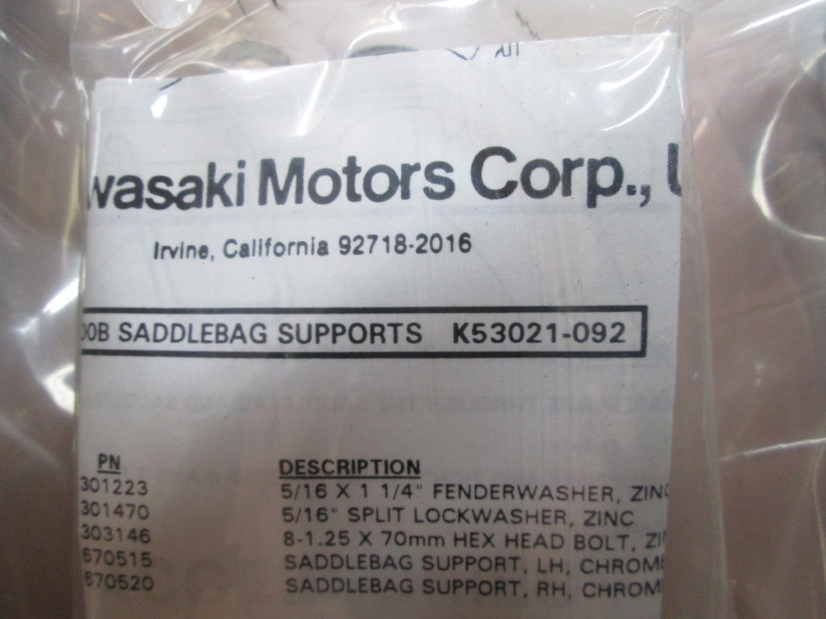 NOS Kawasaki OEM Saddlebag Supports 1996 - 1999 VN800 K53021-092 