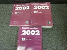 Chevy Tracker 2002 SUV manual de reparación de taller juego de 3 voltios ZR2 techo rígido LT