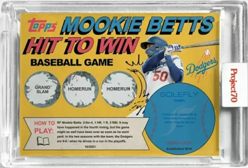 2021 Topps Project 70~1981Topps #667 Mookie Betts~ By Solefly PR:1,045
