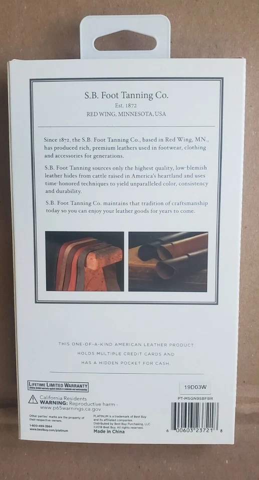 Brand New Platinum Leather Folio Wallet Case for Samsung Galaxy Note 9 Bourbon - Image 2 of 4