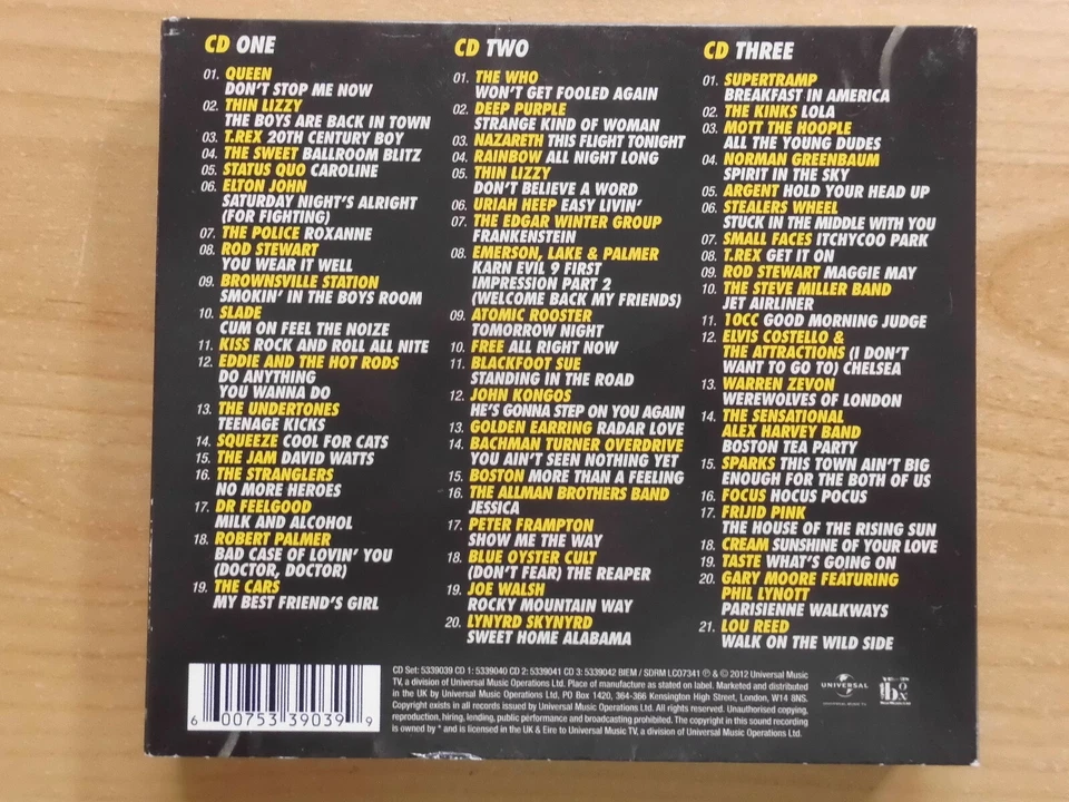 THE BOYS ARE BACK IN TOWN 3CD: QUEEN SWEET THIN LIZZY  WHO DEEP PURPLE 10cc KISS - Bild 4 von 4