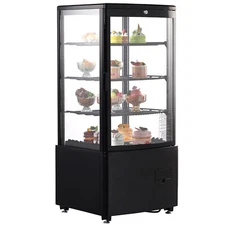 3 Cu.Ft Refrigerated Display Case Bakery Countertop Cake Refrigerator w/ LED