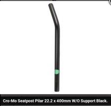 BLACK CRO-MO LAID BACK BICYCLE SEAT POST 22.2MM BMX CRUISER BICYCLES
