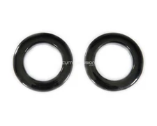 Bass Drum O's 2 inch Black Drum O's (2 pack)
