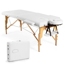 Folding Portable Spa Facial Bed Massage Bed Table Adjustable Height w/Carry Case