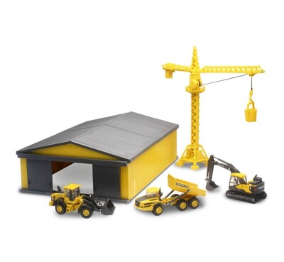 NEWRAY - Baustellenbox mit VOLVO-Maschinen -  - NEW32105