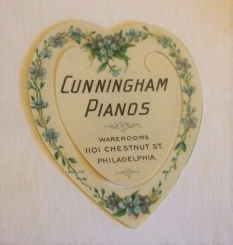 Vintage Heart Bookmark Piano Advertising - Picture 5 of 6