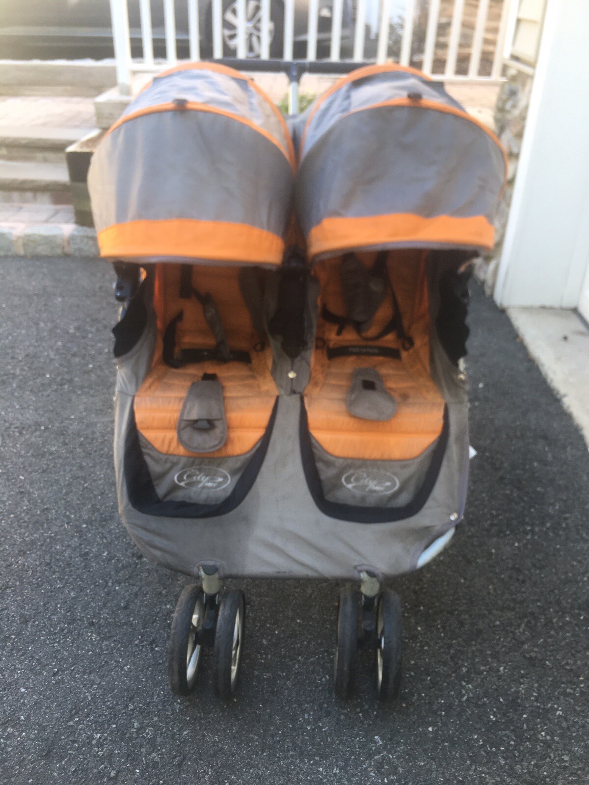 orange city mini double stroller