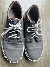 Sperry Top Sider SP-OLLIE Canvas Shoes Sneakers Boys Size 4M