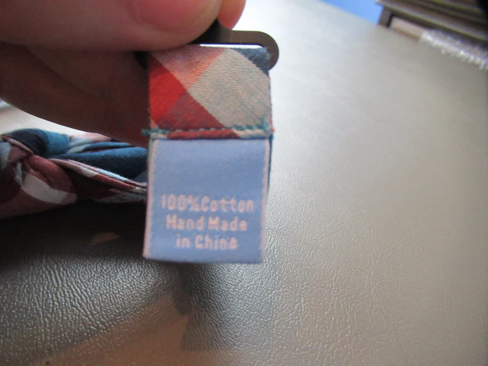 Pajarita de algodón a cuadros preatada Countess Mara para hombre, azul múltiple, talla única Foto 3 de 3