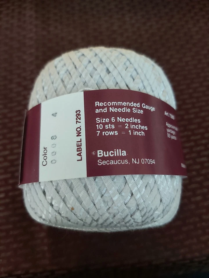 Bucilla Glamour Yarn Color 0008 50% Cotton 50% Viscose 93 Yards Each Set Of 3 - Image 4 of 4