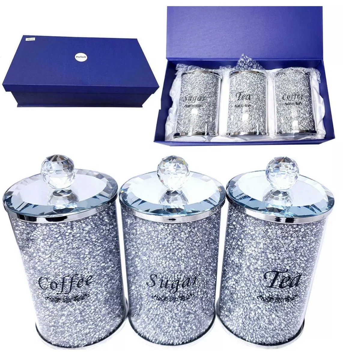 Bling tea hotsell coffee sugar canisters
