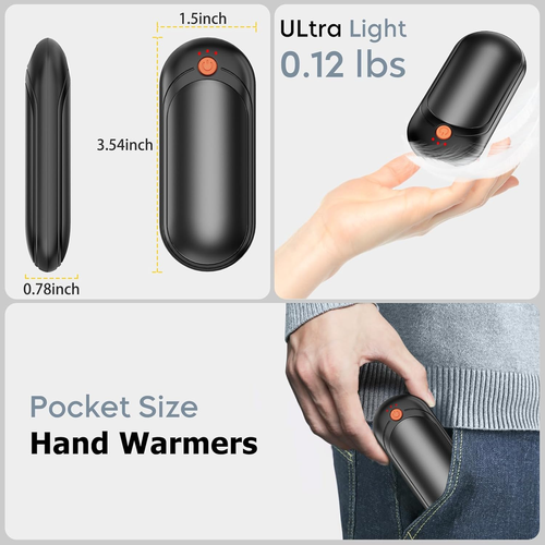 AI Hand Warmers Rechargeable 2 Pack with Charging Case, 14000Mah Electric Hand - Picture 6 of 12