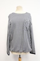 Cecil Damen Bluse Shirt Langarm Blau Karriert 342348 Gr.M Neu