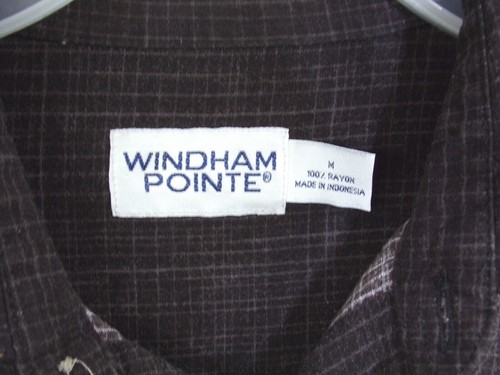 Camisa Hawaiana Windham Pointe Para Hombres Talla Mediana Rayón Tropical Hospitalidad Columpio - Imagen 7 de 9