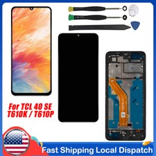 LCD Display Touch Screen Digitizer Frame Assembly For TCL 40 SE T610P T610K