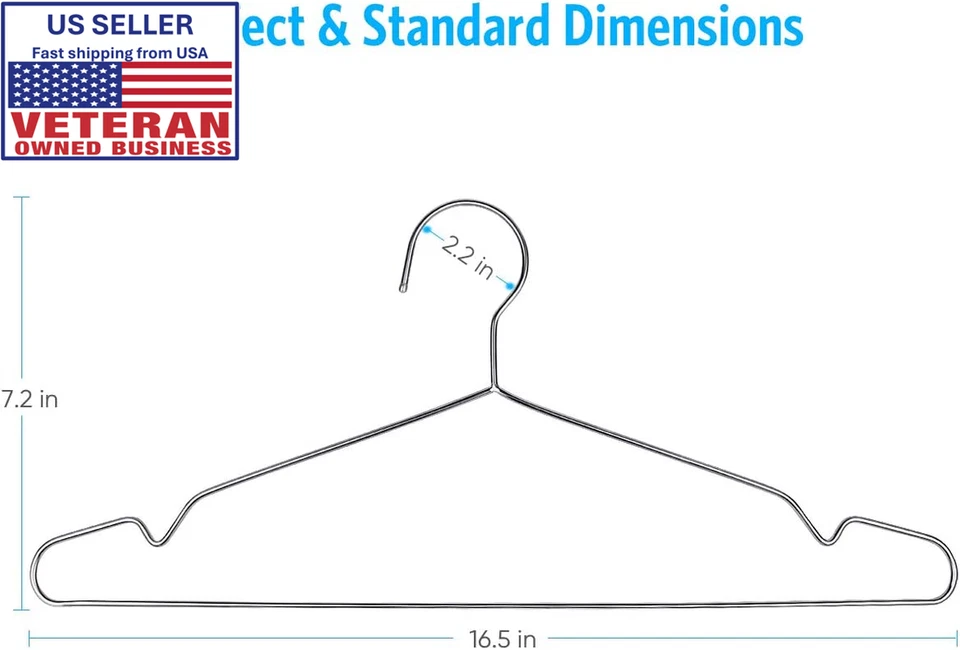 Pack de 40 perchas ultrafinas de acero inoxidable, 16,5 pulgadas. Foto 2 de 4