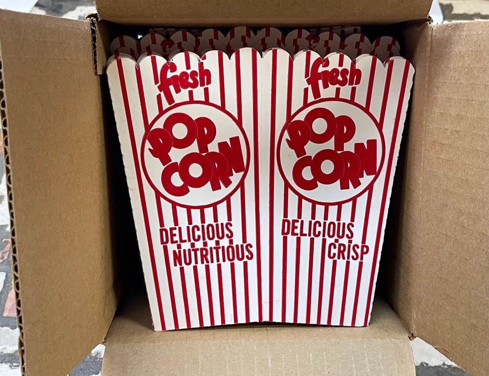 ¡Nuevo! Cajas para palomitas de maíz Paragon International 6"x3,5"x3,5" ~ 100 piezas Foto 2 de 4