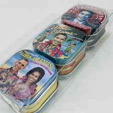 NEW Collectible President Barack Obama (& Michelle) Mints 6 Tin Set Hawaii Aloha