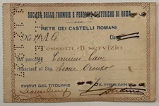 SOCIETY TRAMS AND ELECTRIC RAILWAYS ROME NETWORK CARD OF ROMAN CASTLES 1927