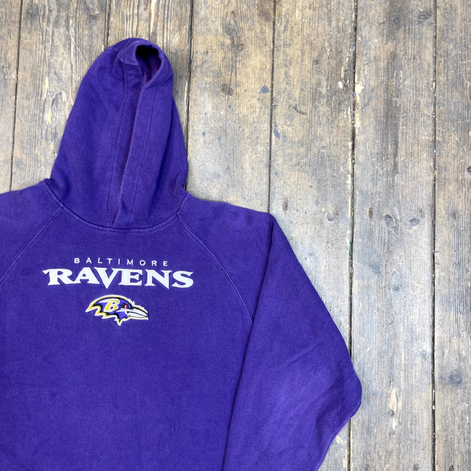 Reebok NFL Hoodie Mens Vintage Baltimore Ravens Football Hoodie, Purple, Medium image 2