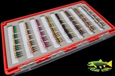 Perdigon/Spanish Box 144 Euro Jig Nymphs size 12, 14, 16  Strong Barbed Hook