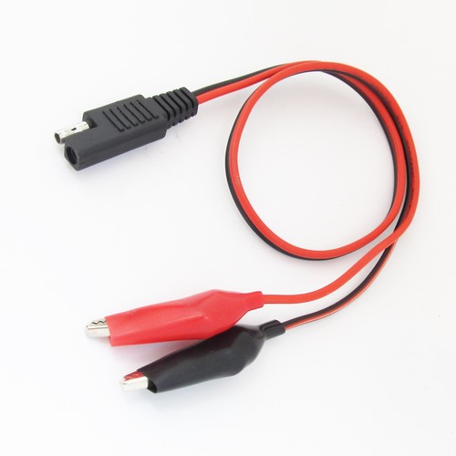 1pc 50cm SAE DC Power to Dual 45mm Large Alligator Clip 18AWG Automotive Cable - Picture 6 of 6