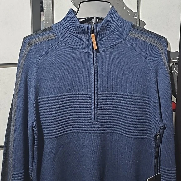 Obermeyer Vince Knit 1/2 Zip Sweater Size Small Admiral NWT - Image 3 of 4