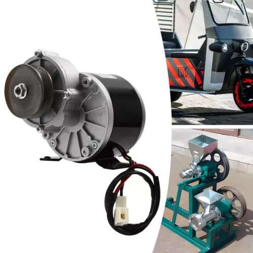 Motor eléctrico de reducción de engranajes 36V/12V potente motor eléctrico con polea de correa - Imagen 2 de 38