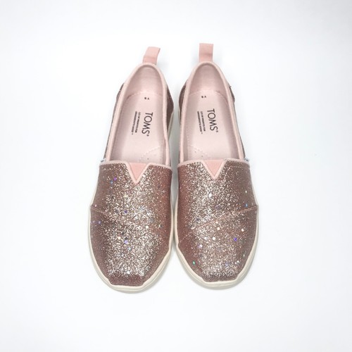 Zapatos sin cordones TOMS Alpargata Juvenil Brillo Oro Rosa Talla 5 - Imagen 2 de 12