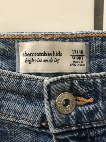 Abercrombie And Fitch Kids High Rise Baggie Flower Jeans Size 17/18 - Picture 2 of 5
