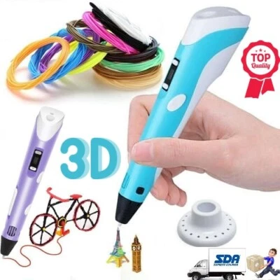 PENNA 3D PER DISEGNI TRIDIMENSIONALI CON FILAMENTI COLORATI STAMPA STEREOSCOPICA