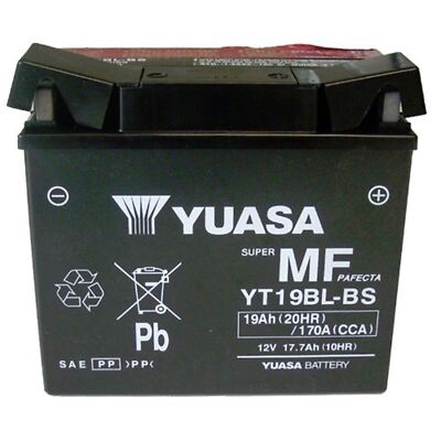 Yuasa Battery YT19BL-BS Maintenance Free YUAM6219BL