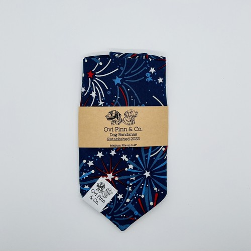 Firework Frenzy Snap on Dog Bandanas Sizes XS-L - Picture 2 of 2