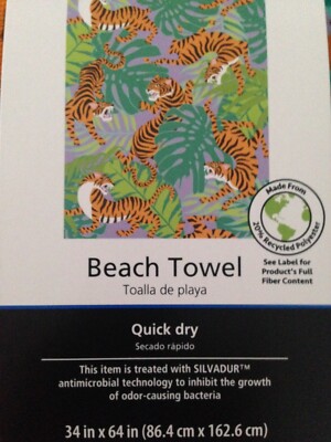 Mainstays large Beach Towel Fast Drying Oversize absorbent and soft