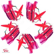 5pcs Pink Fishing Daisy Bird Chain Squid Lure Teaser Trolling Big Game Fish WOW!