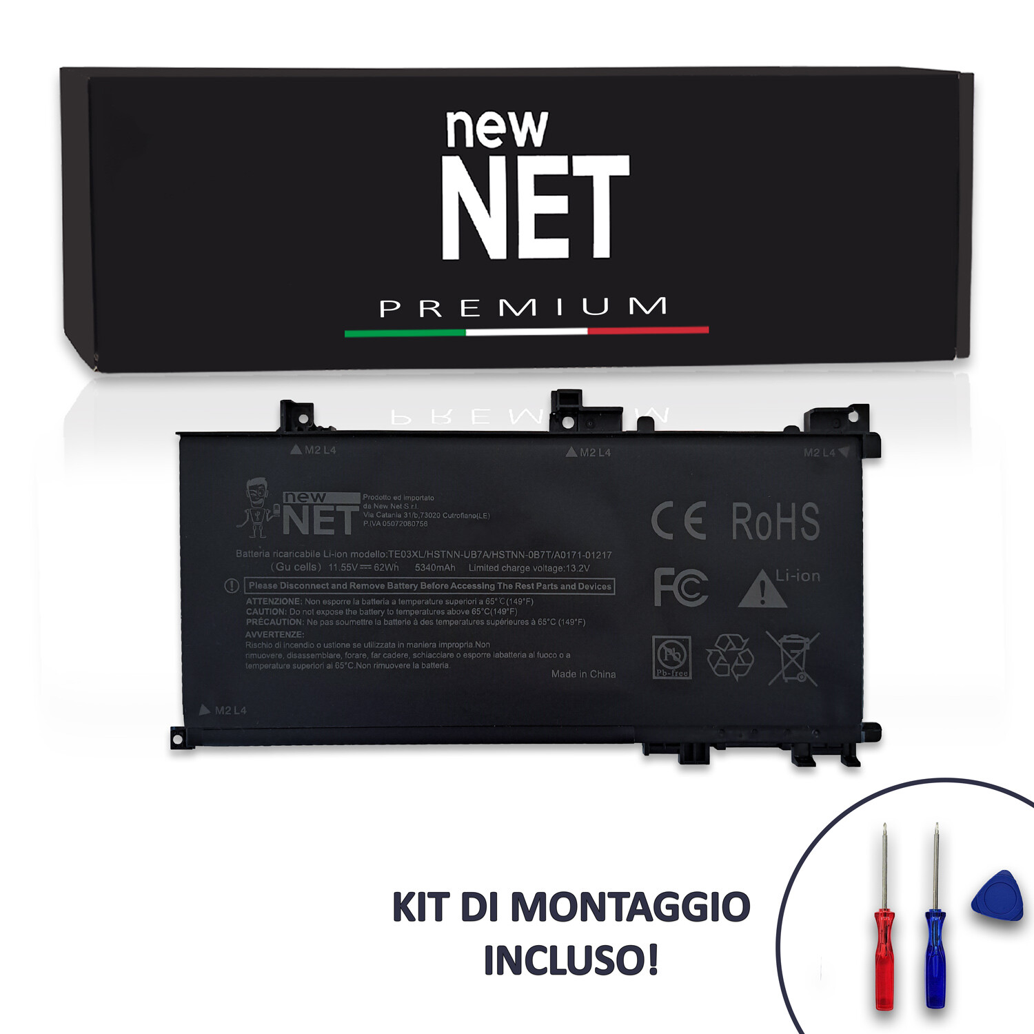 Batteria Premium compatibile con HP Pavilion 15-bc008tx 5340mAh 11.55V