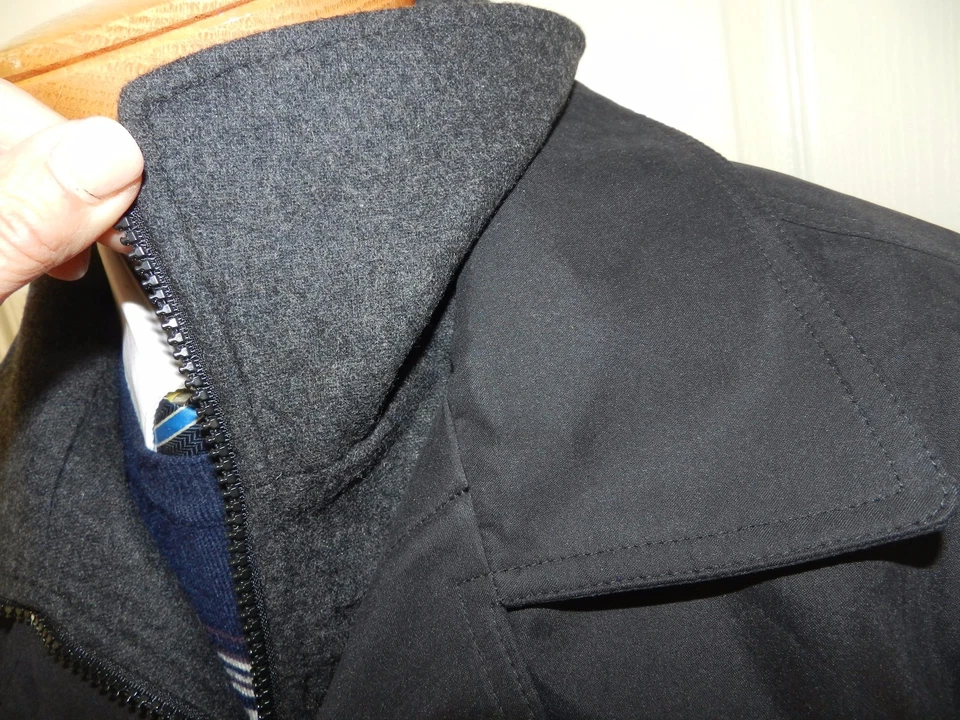 Chaqueta CHAPS by Ralph Lauren TALLA 38R gabardina gris/negro $325 NUEVA (p12) Foto 3 de 4