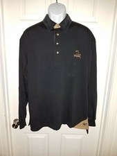 SIZE XL CHASE AUTHENTICS LONG SLEEVE BLACK GOLD POLO SHIRT DALE EARNHARDT     F 
