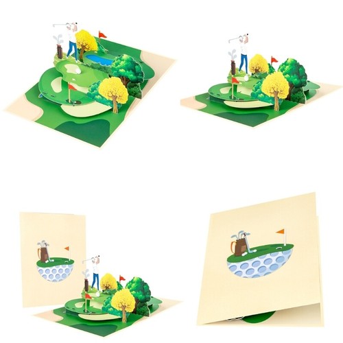 Golf 3D Popup Greeting Card,Sports Birthday Cards,Gift Cards with Envelope - Picture 2 of 8