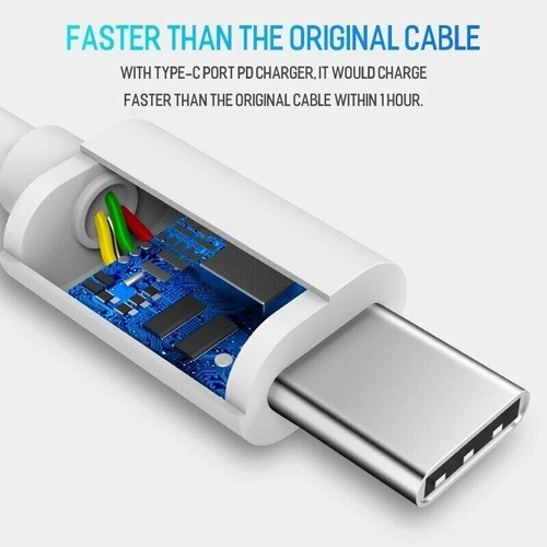 USB Type C to USB C 3.1 3A Charging Data Cable For Samsung MacbookPro iPhone 15 - Picture 2 of 12