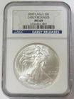 2009 American Silver Eagle 1 oz Coin NGC Mint State 69 Early Releases