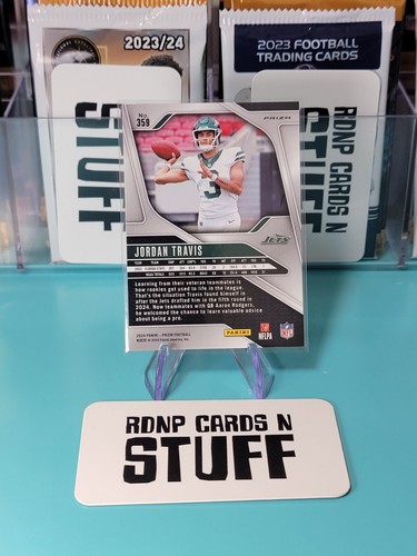 2024 Panini Prizm Jordan Travis Green Ice Prizm Rookie Color Match RC Jets A21 - Picture 2 of 2