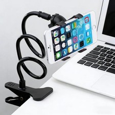 Universal Lazy Mobile Phone Gooseneck Stand Holder Flexible Bed Desk Table Clip