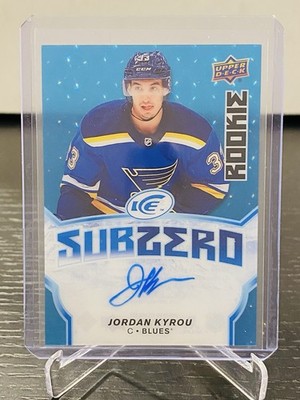 2018-19 Upper Deck ICE SUBZERO ROOKIE JORDAN KYROU RC AUTO SZ-42