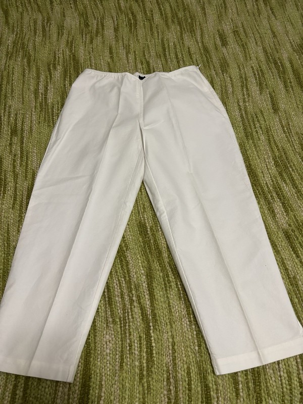 Eileen Fisher Women's Pants, Size Medium, Preowned, White
